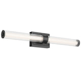 Laurene Clue Fluted Glass Vanity Light Large Black By Kichler