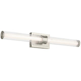 Laurene Clue Fluted Glass Vanity Light Large Brushed Nickel By Kichler