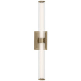 Laurene Clue Fluted Glass Vanity Light Large Champagne Bronze By Kichler - Front View