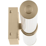 Laurene Clue Fluted Glass Vanity Light Large Champagne Bronze By Kichler - Side View