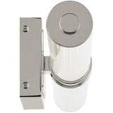 Laurene Clue Fluted Glass Vanity Light Large Polished Nickel By Kichler - Side View