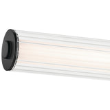 Laurene Clue Fluted Glass Vanity Light Medium Black By Kichler - Detailed View