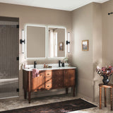 Laurene Clue Fluted Glass Vanity Light Medium Black By Kichler - Lifestyle View2