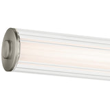 Laurene Clue Fluted Glass Vanity Light Medium Brushed Nickel By Kichler - Detailed View