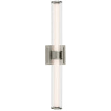 Laurene Clue Fluted Glass Vanity Light Medium Brushed Nickel By Kichler - Front View