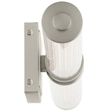 Laurene Clue Fluted Glass Vanity Light Medium Brushed Nickel By Kichler - Side View