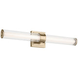 Laurene Clue Fluted Glass Vanity Light Medium Champagne Bronze By Kichler