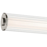 Laurene Clue Fluted Glass Vanity Light Medium Polished Nickel By Kichler - Detailed View