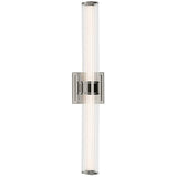 Laurene Clue Fluted Glass Vanity Light Medium Polished Nickel By Kichler - Front View