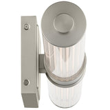 Laurene Clue Fluted Glass Vanity Light Small Brushed Nickel By Kichler - Side View