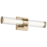 Laurene Clue Fluted Glass Vanity Light Small Champagne Bronze By Kichler