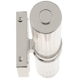 Laurene Clue Fluted Glass Vanity Light Small Polished Nickel By Kichler - Side View