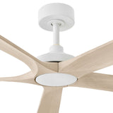 Layton 58” LED Smart Fan - Matte White