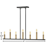 Lazlo Large Seven Light Linear Chandelier