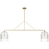 Leano Linear Suspension Light Hand Rubbed Antique Brass By Visual Comfort Modern