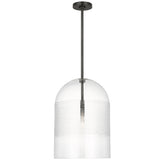 Leano Pendant Light Medium Bronze By Visual Comfort Modern - Front View