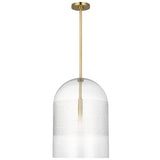 Leano Pendant Light Medium Hand Rubbbed Antique Brass By Visual Comfort Modern - Front View