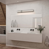 Ledge Adjustable Linear Vanity Light Small Satin Nickel By DALS - Lifestyle View