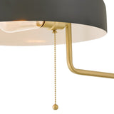 Ledger Swing Arm Single Light Sconce - Lacquered Brass / Black