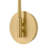 Ledger Swing Arm Single Light Sconce - Lacquered Brass / Black