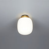 Legier Ceiling Light, Size: Small, Finish: Brushed Brass, Color White Opal