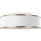 Lennon Semi-Flushmount — 11 1/2", Satin Nickel