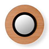 Lens Circular Wall Sconce By LZF, Finish: Black Metal, Color: Natural Cherry