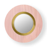 Lens Circular Wall Sconce By LZF, Finish: Gold Metal, Color: Pale Rose