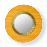Lens Circular Wall Sconce By LZF, Finish: Gold Metal, Color: Yellow