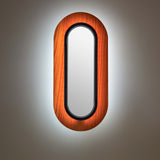 Lens Oval Wall Sconce By LZF, Finish: Black Metal, Color: Natural Cherry