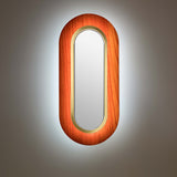 Lens Oval Wall Sconce By LZF, Finish: Gold Metal, Color: Natural Cherry