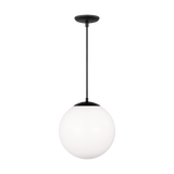 Leo Pendant Light Midnight Black White Shade Extra Large By Visual Comfort Studio