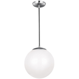 Leo Pendant Light Satin Aluminium White Shade Extra Large By Visual Comfort Studio