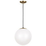 Leo Pendant Light Satin Brass White Shade Extra Large By Visual Comfort Studio