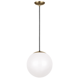 Leo Pendant Light Satin Brass White Shade Large By Visual Comfort Studio
