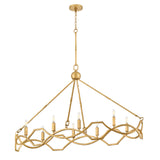 Leona Medium Eight Light Linear - Distressed Brass - by Hinkley