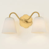 Leonella Bath and Vanity Light 2 Lights Aged Brass By Mitzi - Side View3