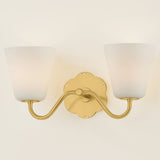 Leonella Bath and Vanity Light 2 Lights Aged Brass By Mitzi - Side View7