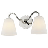 Leonella Bath and Vanity Light 2 Lights Polished Nickel By Mitzi - Side View1
