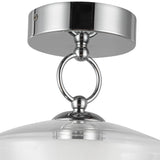 Leota Semi Flush Mount Chrome Clear Glass By Alora - Detailed View1