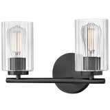 Leta Vanity Light 2 Lights Black By Lark Living - Side View1