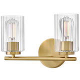 Leta Vanity Light 2 Lights Lacquered Brass By Lark Living - Side View