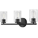 Leta Vanity Light 3 Lights Black By Lark Living - Side View