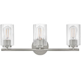 Leta Vanity Light 3 Lights Brushed Nickel By Lark Living - Front View