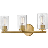 Leta Vanity Light 3 Lights Lacquered Brass By Lark Living - Side View1