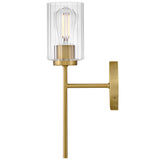 Leta Wall Sconce Lacquered Brass By Lark Living - side View2