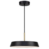 Lexi LED Pendant Light Medium Black By Artcraft Side View1