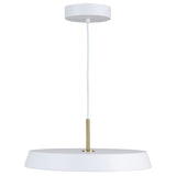 Lexi LED Pendant Light Medium White By Artcraft Side View