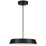Lexi LED Pendant Light Small Black By Artcraft Side View