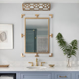 Libby Langdon For Crystorama Jennings Vanity Light Aged Brass By Crystorama - Lifestyle View